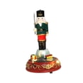 thumbnail image 4 of Estatua de Cascanueces de Navidad con luz y música, decoración del hogar, artesanía, escultura navideña de resina para sala de estar, patio, interior Ropa verde, 4 of 9