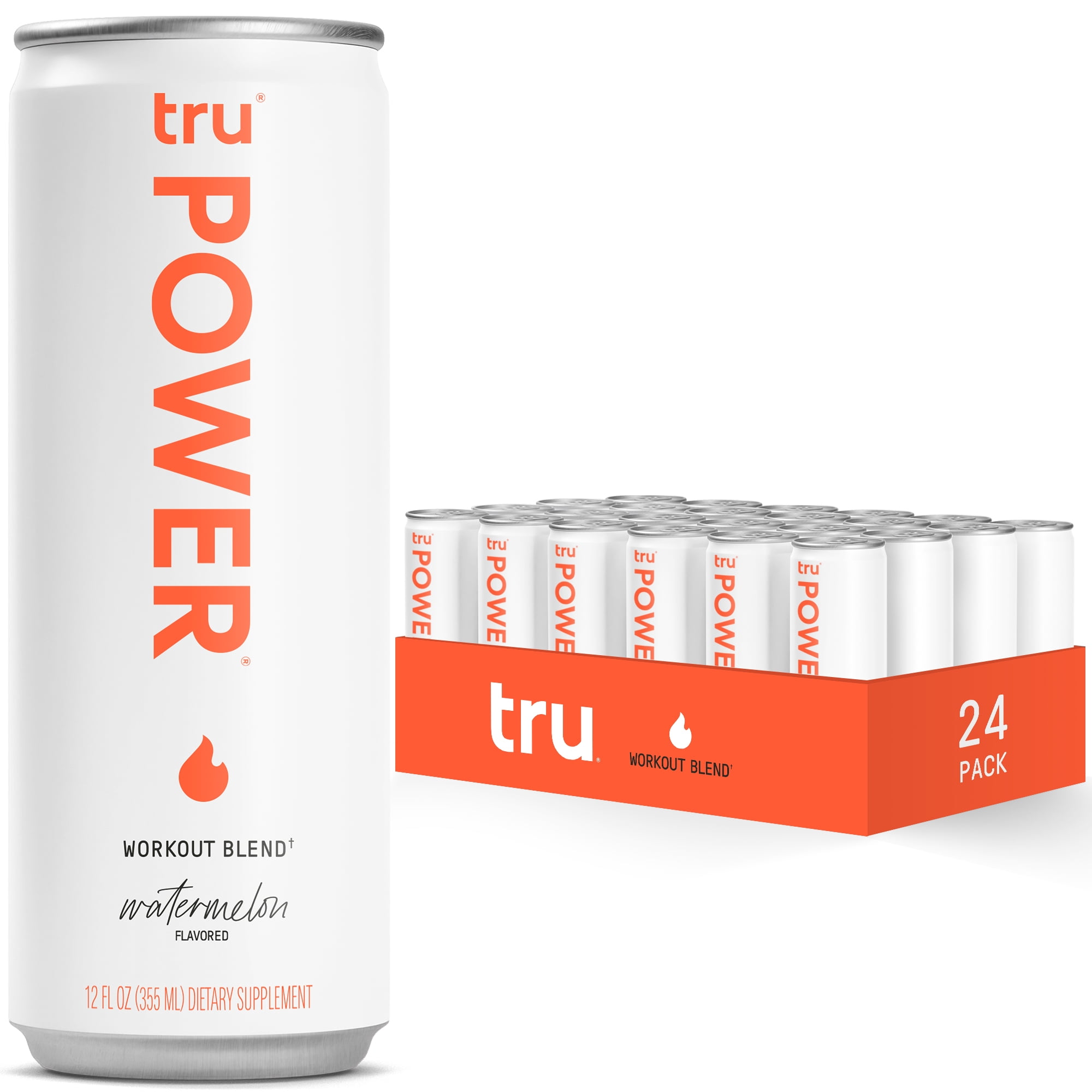 Tru Power Sparkling Water, Keto Pre Workout Energy Drinks with BCAA and