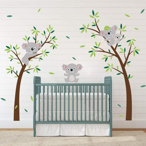 Autocollants Muraux Arbre Koala Animaux DIY Décalcomanies Murales Art Décor pour Chambre d'Enfants Garderie Salon