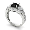 thumbnail image 2 of Three-Stone Engagement Ring for Women - 2.16ct Natural Onyx in 14K White Gold Promise Ring, 2 of 6