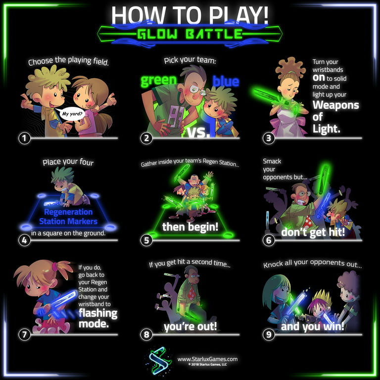Four Glow Party Activities - Starlux Games
