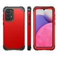thumbnail image 2 of for Samsung Galaxy A52 5G Case, 3 in 1 Heavy Duty Rugged Hybrid Anti Slip Shockproof Hard PC Cover Soft Silicone Bumper Non-Slip Protective Phone Case Cover for Samsung Galaxy A52 5G,Red, 2 of 7