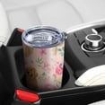 thumbnail image 5 of 20 Oz Golden Retriever with Flowers Coffee Tumbler Double Wall Insulated Stainless Steel Water Bottle | Metal Reusable Thermoses Flask with Cup Cap | Leak & Sweat Proof with Anti-Dust Lid, 5 of 7