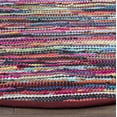 thumbnail image 4 of SAFAVIEH Rag Dania Striped Cotton Area Rug, Multi, 6' x 6' Round, 4 of 12