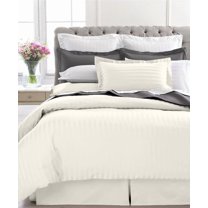 Home Design 1800 Series Luxurious Hotel Stripe Sheet Sets (Twin, Ivory)