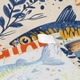 thumbnail image 3 of Yayeee Tapestry Wall Hanging for Bedroom 60" x 40" Living Room Home Wall Art Decor, Blue Sardines Pattern, 3 of 7