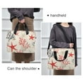 thumbnail image 6 of FORMRS 16" Laptop Bag Carrying Sleeve Case with Handle Travel Shoulder Briefcase, Light Red Starfish, 6 of 8
