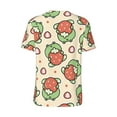 thumbnail image 3 of Haiem Hip Hop Hipster Baseball Jersey Button Down Shirts Sports Uniforms Men Women Jersey(Frog Hold Strawberry,4X-Large), 3 of 9