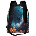 thumbnail image 3 of Lsque Fantasy Underwater Adventure Pattern Backpack – School Travel Canvas Daypack with Ergonomic Padded Straps, Multiple Compartments & Leather Handle, 3 of 5