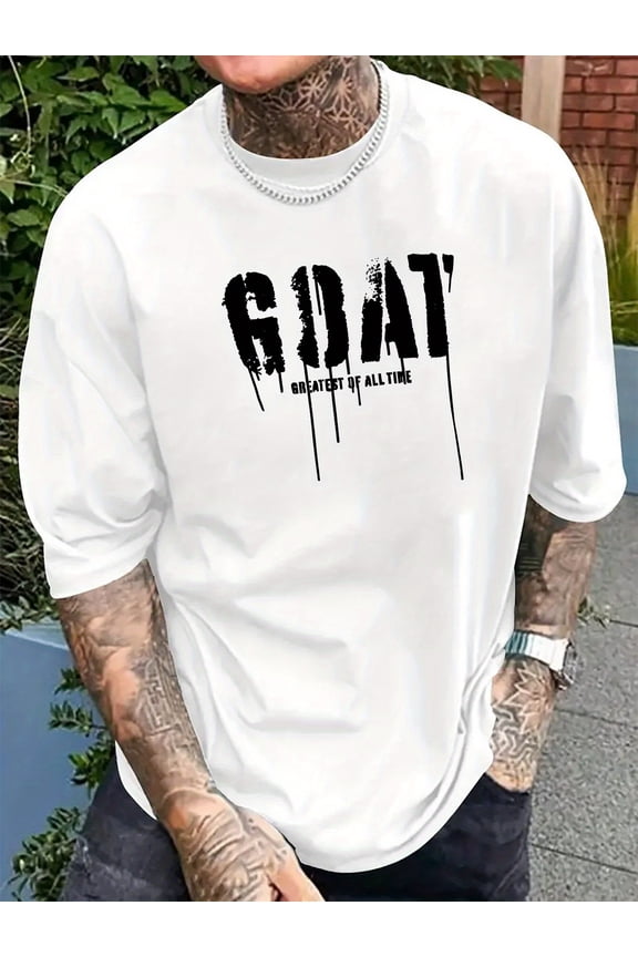 Men's Graphic Tees Short Sleeve Crew Neck Vintage T-Shirt Casual Summer Shirt Tops Rapper Streetwear