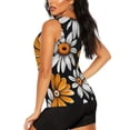 thumbnail image 3 of Fotbe Yellow White Daisy Pattern Blusas Sin Mangas para Mujer – Estilo Casual, Corte Suelto, Slim-Fit, Cuello Redondo Deportivo, Tops de Verano para Gimnasio y Yoga-X-Large, 3 of 7