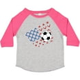 thumbnail image 3 of Inktastic Soccer Ball, Net with American Flag Colors Boys or Girls Toddler T-Shirt, 3 of 5