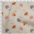 thumbnail image 4 of Soimoi Floral Printed, Polyester Fleece, Fabric by The Yard Sewing DIY Stretch Fabric 56 Inches Wide, WarmFabric for Hats, Coats, Gloves, Blankets, Brown & Wine, 4 of 5