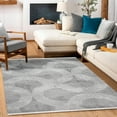 thumbnail image 4 of Grey Striped Area Rugs for Living Room Washable Rugs Boho Moroccan Area Rug Soft Neutral Geometric Bohemian Carpet Distressed Indoor Rug for Bedroom Dining Room Office Foldable Nonslip Rug, 4 of 9