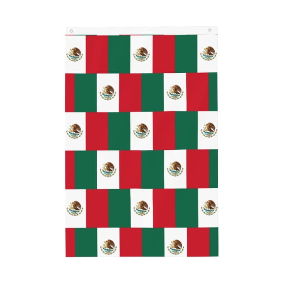 Flag 2x3ft Mexican Flag Double Printed Flag Banner Tapestry Dorm Room Home College Decor