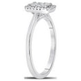 thumbnail image 4 of Diamond Princess 10kt White Gold Womens Round Diamond Square Cluster Ring 1/3 Cttw, 4 of 4