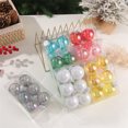 thumbnail image 2 of 6 piezas de adornos de bolas de Navidad, adornos de bolas de Navidad blancos y rosados, decoración para árbol de Navidad 2025, colgante para fiesta de boda y carnaval, 2 of 5