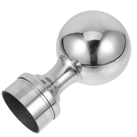 MLINS Ball Construction Hardware Top Fence Post Cap 5inch Stainless Steel Silver for Stair Fence Post Model Weatherproof Top Replacement