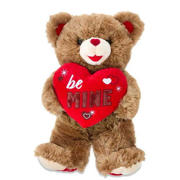 Sweetheart Brown Teddy Bear Plush Toy, Brown, 21", Valentine's Day by Way To Celebrate