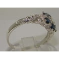 thumbnail image 2 of LBG 10k White Gold CubicZirconia & Sapphire Womens Band Ring - Size 5, 2 of 4