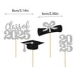 thumbnail image 5 of 2025 Graduation Party Decorations Paper Card Slot Inserts for Cupcake Toppers Cake Decorations Festive Supplies for School Celebrations Ceremonies, 5 of 6