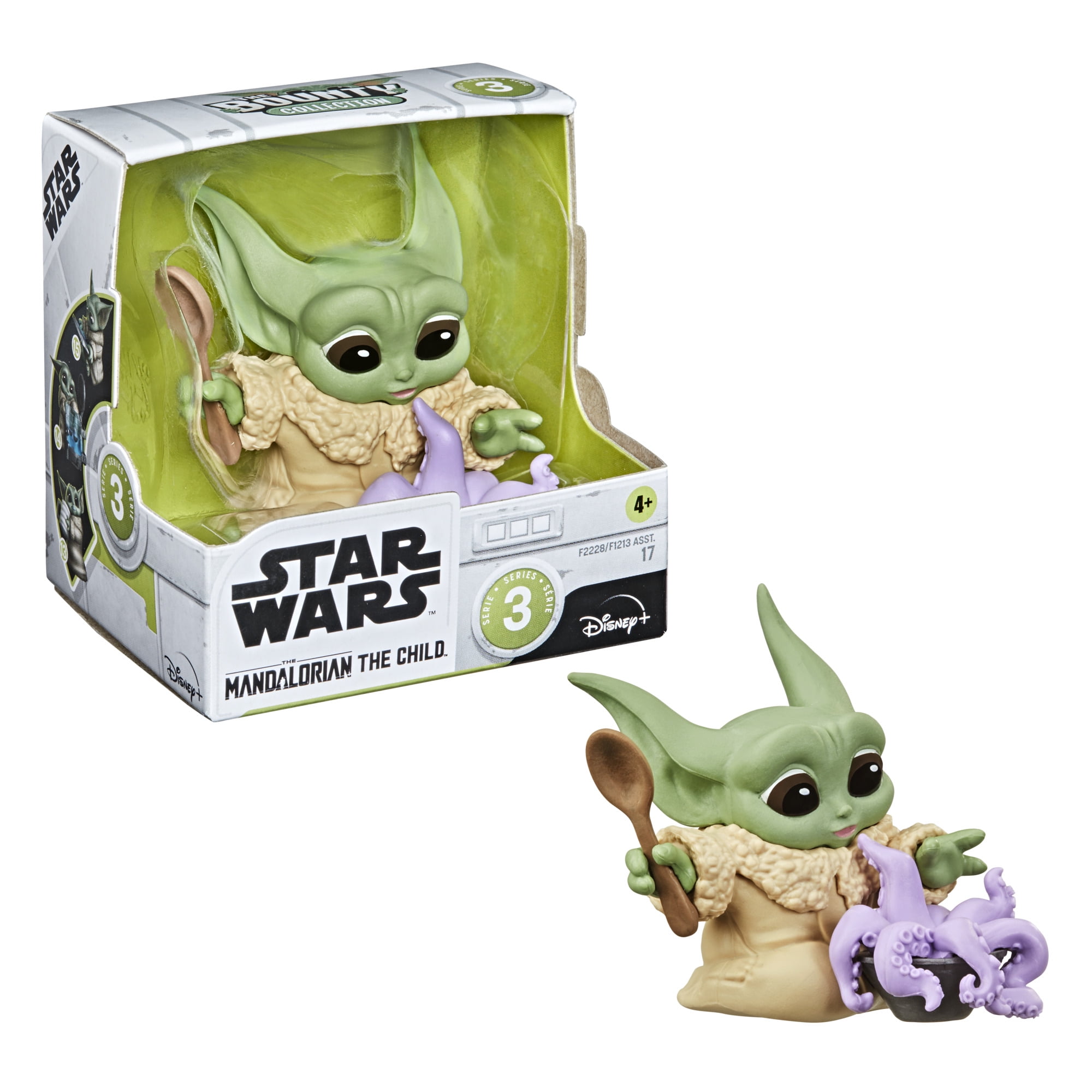  STAR WARS The Bounty Collection Series 3 The Child Figures  2.25-Inch-Scale Tentacle Soup Surprise, Blue Milk Mustache Posed Toys, 4  and Up : Toys & Games