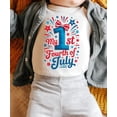 thumbnail image 6 of My 1st Fourth of July Baby Bodysuit Patriotic Stars & Stripes Outfit for Girls First 4th Natural Bodysuit 12 Months, 6 of 7