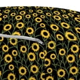 thumbnail image 2 of Summer Pouf Cover with Zipper, Flowering Sunflowers Garden Autumn Season Flourish Petals Harvest Theme, Soft Decorative Fabric Unstuffed Case, 30" W X 17.3" L, Earth Yellow and Black, by Ambesonne, 2 of 3