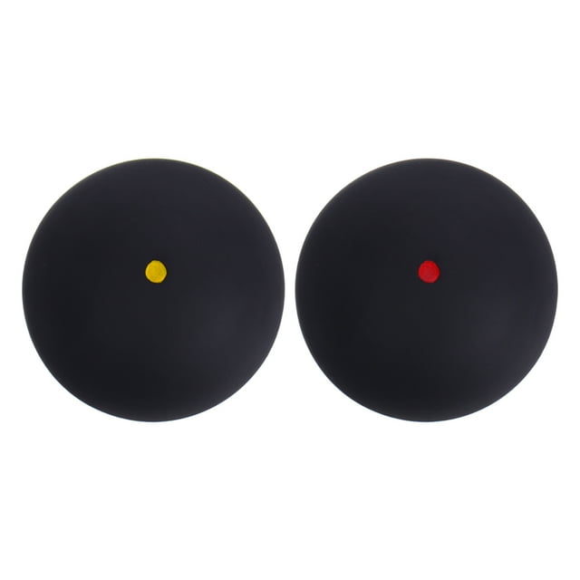 AURARMLET 2Pcs Squash Training Ball Black Rubber Single Dot Bounce Ball for Professional Sports Use