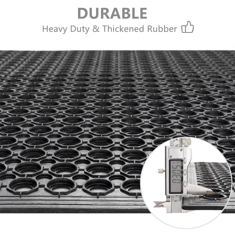 tonchean Large 83 x 36 Rubber Floor Mat Doormat for Kitchen, Indoor  Outdoor Floor Mat Anti-Fatigue Non-Slip Drainage Mat