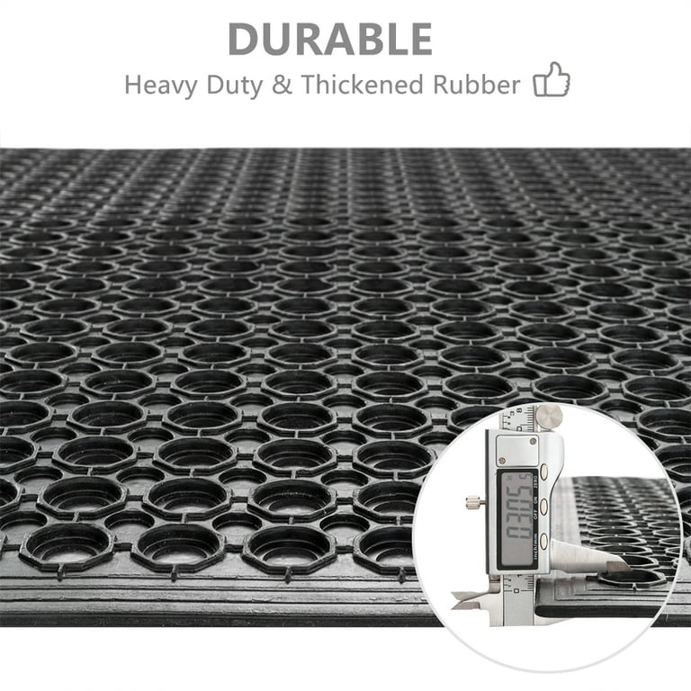 Rubber Door Mats Anti-Fatigue Floor Mat for Kitchen New Bar Floor Mats  Commercial Heavy Duty Non-Slip Mat Black 36 x 60