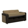 thumbnail image 4 of Ottomanson Symphony Sleeper Loveseat, Brown Leatherette Fabric, 4 of 7