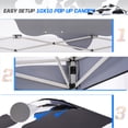 thumbnail image 4 of EAGLE PEAK 10 x 10 ft Pop Up Canopy Tent Instant Outdoor Canopy Straight Leg Shelter with Adjustable Height and Wheeled Carrying Bag(Cow Print), 4 of 10