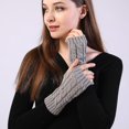 thumbnail image 2 of Chaussettes mitaines longues de tricot chaud pour femmes, 2 of 5