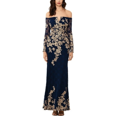 Xscape Womens Lace Overlay Embroidered Evening Dress Taiwan | Ubuy