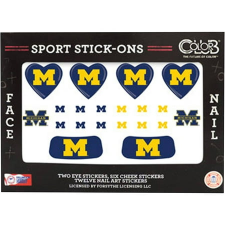 Color Club Sport Stick-Ons, Michigan, 20 pc