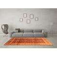 thumbnail image 3 of Ahgly Company Indoor Round Oriental Orange Traditional Area Rugs, 5' Round, 3 of 4