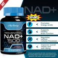 thumbnail image 1 of NAD+ 1500 mg: Resveratrol, suplemento antioxidante para la reparación del ADN, el corazón y el antienvejecimiento., 1 of 7