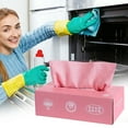 thumbnail image 6 of Cherry Blossom Pink Thickened Disposable Kitchen Cloth - 7.87x7.87in 20 Sheets Washable Reusable Dishcloth, Dry & Wet Multi-Purpose Pull-Out Cloth for Kitchen & Household Cleaning, 1pack, 6 of 8