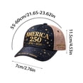 thumbnail image 3 of 250 Anniversary USA Hat, United States 250th Commemorative Hat, 3D Printed Baseball Caps , Adjustable 250 American Cap-I, 3 of 6