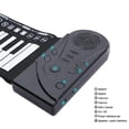 thumbnail image 3 of CHAO Piano portátil enrollable de 49 teclas, piano digital de silicona suave con teclado plegable, regalo educativo para niños principiantes, nuevo enchufe de la UE, color negro, 3 of 5