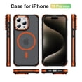 thumbnail image 3 of ELEHOLD Case for iPhone 14, Matte Skin Feeling Magnetic Case with Adjustable Camera Stand,Orange, 3 of 9