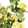 thumbnail image 2 of Vickerman 21" Artificial Yellow Rose Plant in Pot., 2 of 6