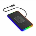 thumbnail image 3 of Chmadoxn Wireless Charger,Portable Charger 15W Car Wireless Charger Mat RGB 7 Lights Non-Slip Pad For Car Fast Charging Phone Chargers Wireless charging, 3 of 8