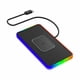 thumbnail image 3 of Cargador inalámbrico, cargador portátil de 15 W para coche, alfombrilla de carga inalámbrica RGB con 7 luces, almohadilla antideslizante para coche, carga rápida, cargadores de teléfono, carga inalámb, 3 of 8