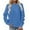 Z-Blue, variant on Women's Sweatshirts Fall Winter Casual Solid Color Long Sleeves Round Neck Pullover Loose Sweatshirt Tops Pink XXL