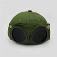 thumbnail image 7 of 1PC Hat Green Cotton Parent Child Aviator Pilot Baseball Cap Soild Men Women Cotton Baseball Cap Unisex Hat, 7 of 7