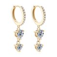 thumbnail image 1 of Pendientes colgantes jinwen aro Huggie dorado diamantes de imitación, 1 of 8