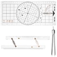 thumbnail image 5 of 3 Pcs Transparent Basic Navigation Set, Including Nautical Protractor, Marine Navigation Parallel Ruler, Navigation Divider with Fixed Points, Marine Accessories with Clear Scales for Boat, 5 of 6