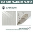 thumbnail image 2 of Outdoor Roller Shade, 10'Wx8'H Beige 450GSM Motorized Patio Shades Roll Up Outdoor with Remote, Cordless Smart Outdoor Blinds for Porch Waterproof, Automatic Exterior Roller Shade, 2 of 9